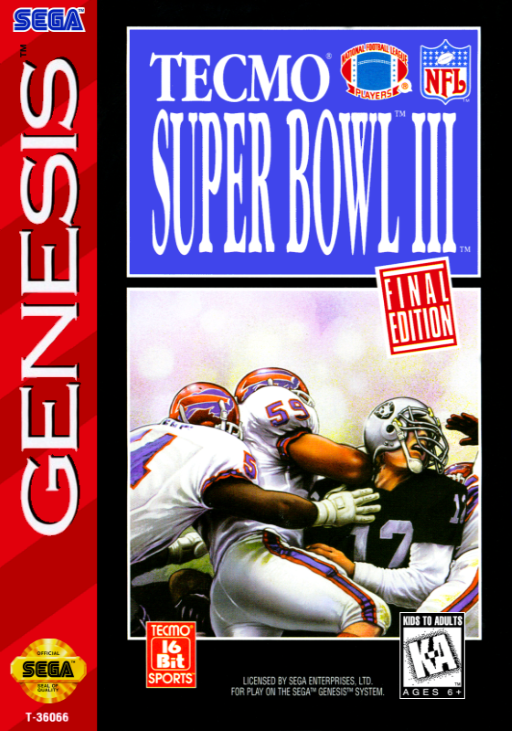 Tecmo - Super Bowl 3 - Final Edition